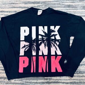 Victoria's Secret Black and Pink Sweatshirt